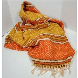 Vintage Faribo Scandia Wool Fringed Throw Blanket